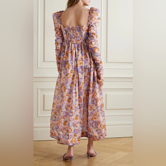 NWT Zimmerman Violet Twist Front Cotton-Voile Empire Waist Dress,size 1/size 6US - Picture 9 of 16